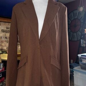 Elegant Brown Women's Blazer